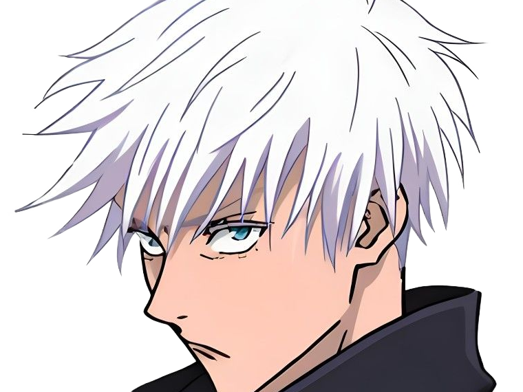 Sticker satoru gojo exorciste professeur classe s jujutsu kaisen jjk anime manga homme le plus fort sans bandeau cheveux blancs yeux bleus par Dark-63