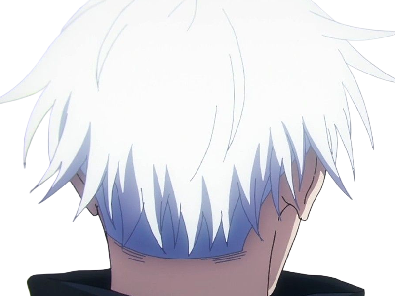 satoru gojo exorciste professeur classe-s jujutsu kaisen jjk anime manga homme le-plus-fort sans-bandeau cheveux-blancs yeux-bleus