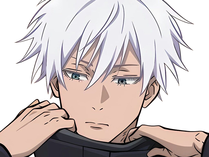 Sticker satoru gojo exorciste professeur classe s jujutsu kaisen jjk anime manga homme le plus fort sans bandeau cheveux blancs yeux bleus par Dark-63