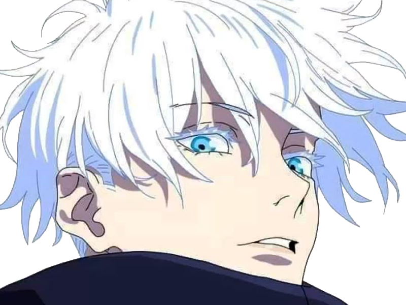 Sticker satoru gojo exorciste professeur classe s jujutsu kaisen jjk anime manga homme le plus fort sans bandeau cheveux blancs yeux bleus par Dark-63