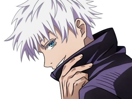 satoru gojo exorciste professeur classe-s jujutsu kaisen jjk anime manga homme le-plus-fort sans-bandeau cheveux-blancs yeux-bleus
