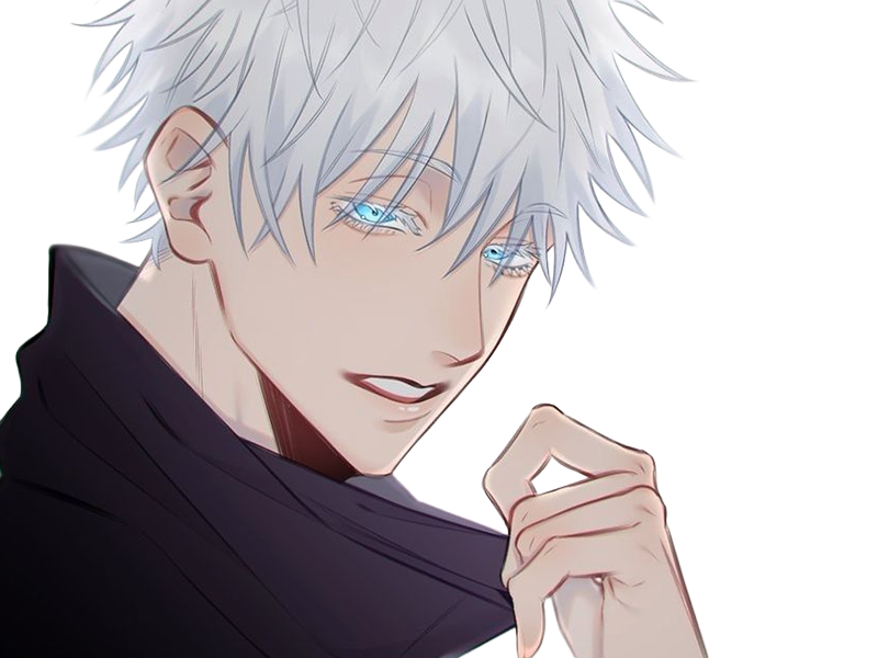 Sticker satoru gojo exorciste professeur classe s jujutsu kaisen jjk anime manga homme le plus fort sans bandeau cheveux blancs yeux bleus par Dark-63