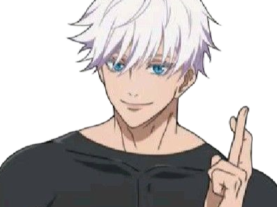 Sticker satoru gojo exorciste professeur classe s jujutsu kaisen jjk anime manga homme le plus fort sans bandeau cheveux blancs yeux bleus par Dark-63