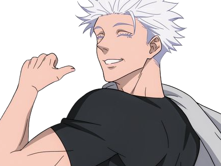 satoru gojo exorciste professeur classe-s jujutsu kaisen jjk anime manga homme le-plus-fort sans-bandeau cheveux-blancs yeux-bleus