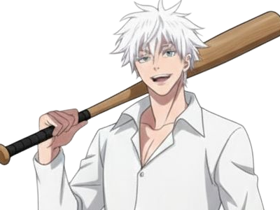 satoru gojo exorciste professeur classe-s jujutsu kaisen jjk anime manga homme le-plus-fort sans-bandeau cheveux-blancs yeux-bleus