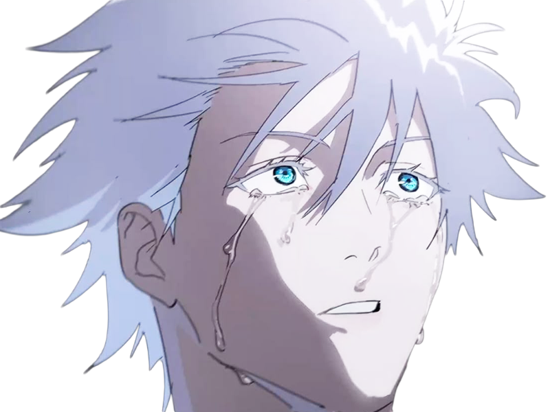 satoru gojo exorciste professeur classe-s jujutsu kaisen jjk anime manga homme le-plus-fort sans-bandeau cheveux-blancs yeux-bleus