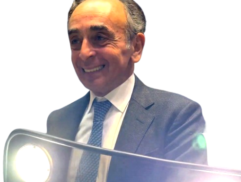 eric zemmour bouclier anti emeute police crs sourire narquois
