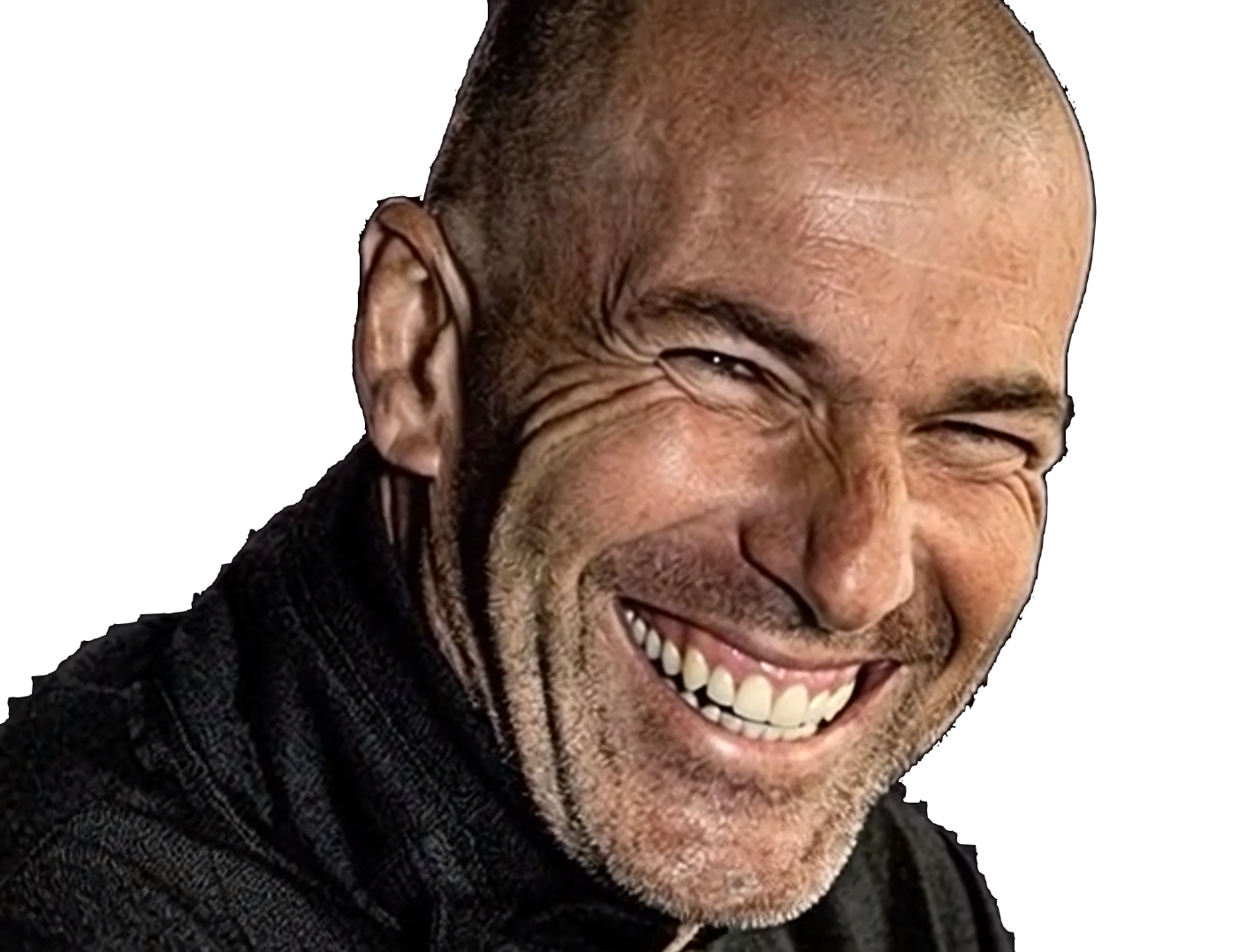 zidane benzemonstre glissade sourire rigole