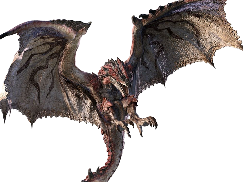 rathalos monster hunter mh wyverne volante roi-des-cieux los creature monstre ecailleuse feu rouge puissant iconique