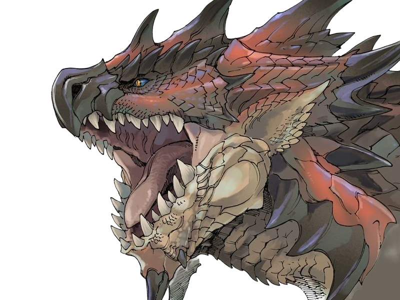 rathalos monster hunter mh wyverne volante roi-des-cieux los creature monstre ecailleuse feu rouge puissant iconique