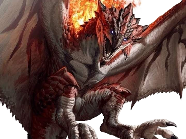 rathalos monster hunter mh wyverne volante roi-des-cieux los creature monstre ecailleuse feu rouge puissant iconique