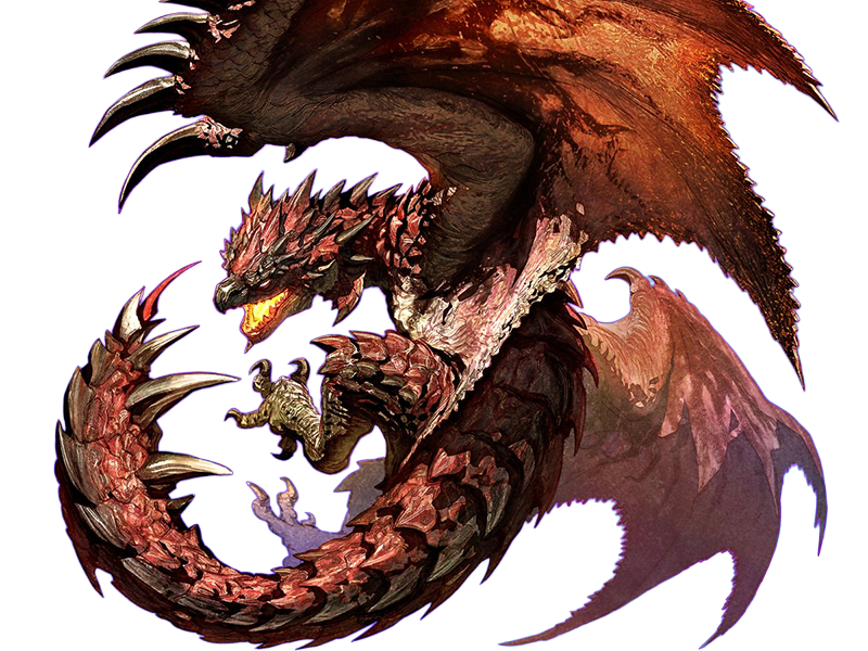 rathalos monster hunter mh wyverne volante roi-des-cieux los creature monstre ecailleuse feu rouge puissant iconique