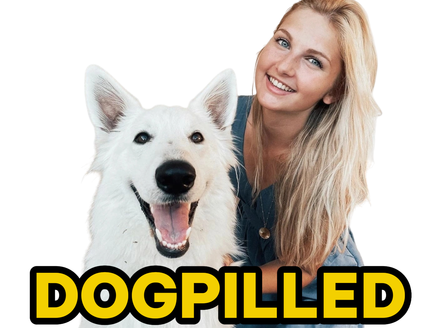 thais descufon chien blanc dogpill dog pill dogpilled fille femme