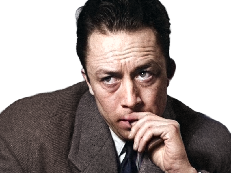 albert camus philosophe ecrivain journaliste militant romancier dramaturge essayiste nouvelliste francais pied-noir homme cheveux-bruns yeux-fonces