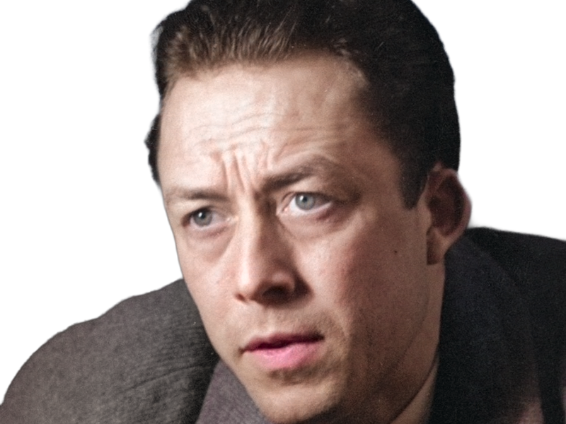 albert camus philosophe ecrivain journaliste militant romancier dramaturge essayiste nouvelliste francais pied-noir homme cheveux-bruns yeux-fonces