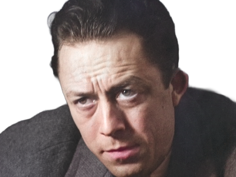 albert camus philosophe ecrivain journaliste militant romancier dramaturge essayiste nouvelliste francais pied-noir homme cheveux-bruns yeux-fonces