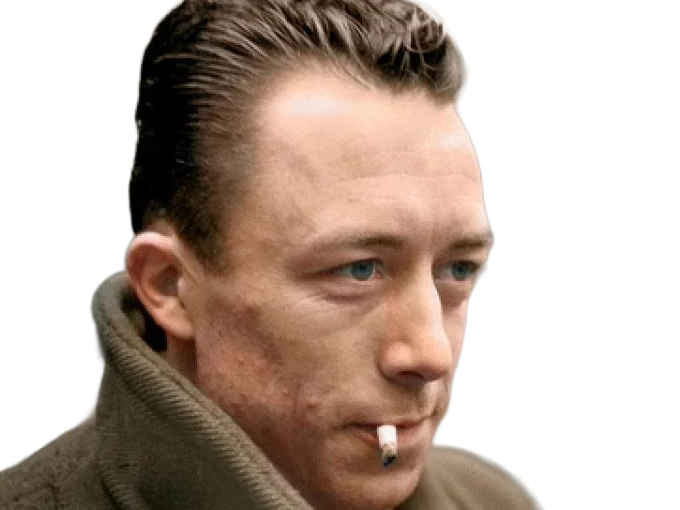 albert camus philosophe ecrivain journaliste militant romancier dramaturge essayiste nouvelliste francais pied-noir homme cheveux-bruns yeux-fonces