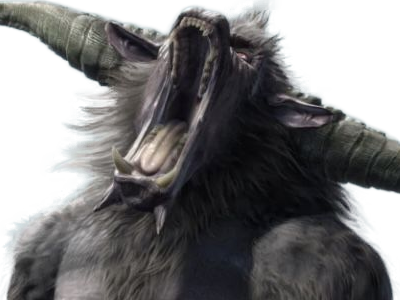 rajang rajan monster hunter mh bete-a-crocs singe super-saiyan pelage-noir yeux-rouges creature monstre puissant musculeux enrage