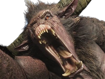 rajang rajan monster hunter mh bete-a-crocs singe super-saiyan pelage-noir yeux-rouges creature monstre puissant musculeux enrage