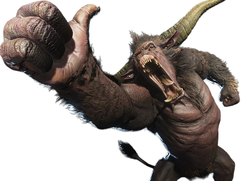 rajang rajan monster hunter mh bete-a-crocs singe super-saiyan pelage-noir yeux-rouges creature monstre puissant musculeux enrage