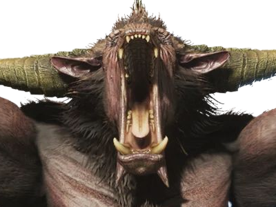 rajang rajan monster hunter mh bete-a-crocs singe super-saiyan pelage-noir yeux-rouges creature monstre puissant musculeux enrage
