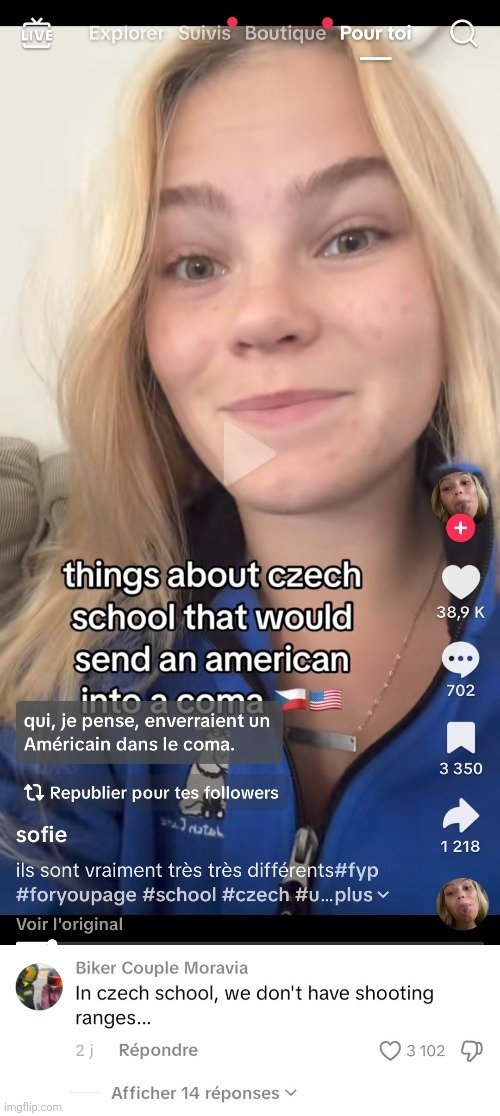 tik tok americaine comparaison ecole etats unis republique tcheque tchequie