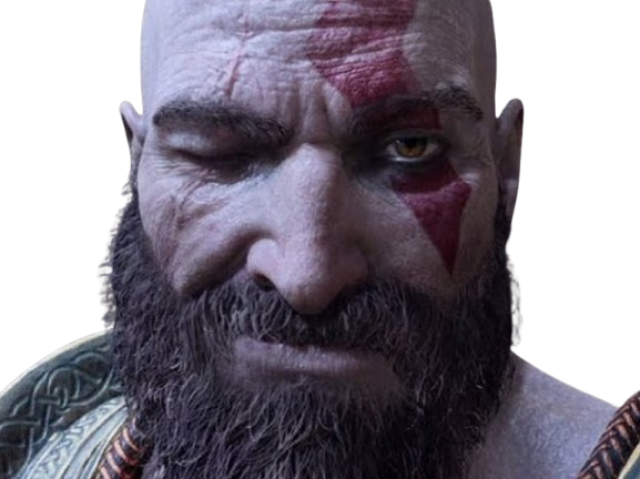 kratos god of war 2018 clin doeil gow jeu video ps4 ps5 clindoeil monica knifos