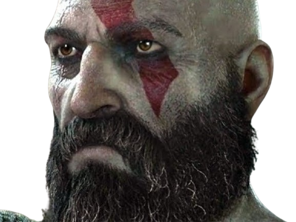 kratos god of war 2018 ragnarok penseur gow gow2018 santa monica ps4 ps5 jeu knifos