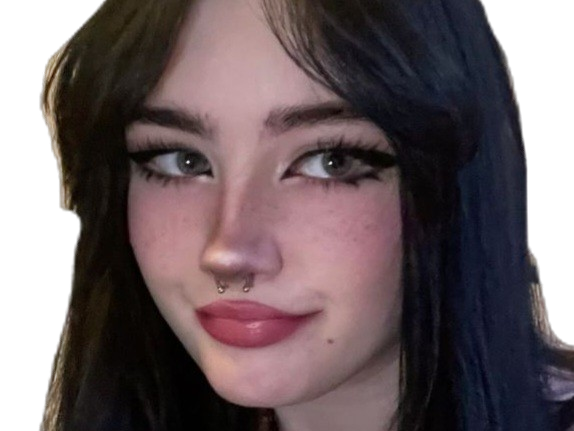 goth gothique sourire grunge fille femme jolie dark emo alt ethereal meuf piercing regard knifos