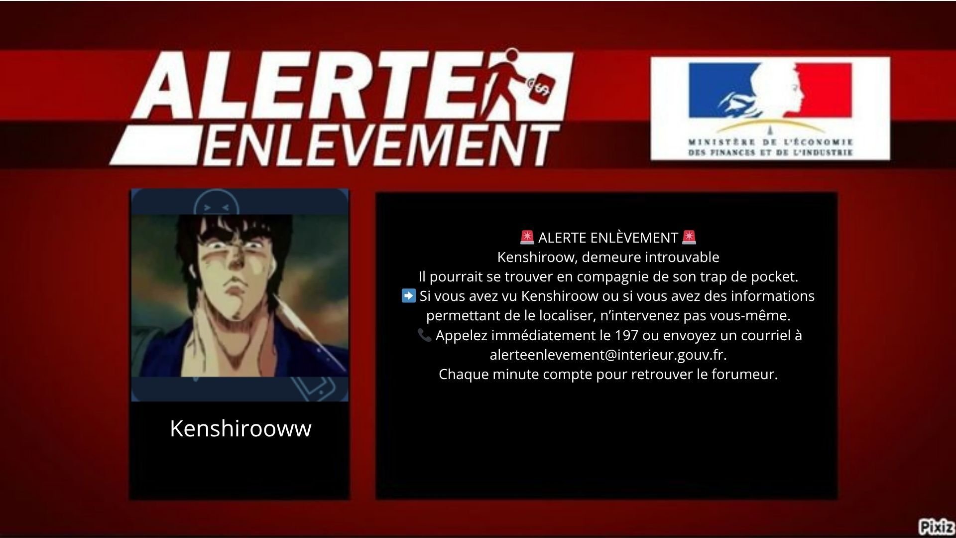 nnn2025 alerte kenshiro kenshirooww enlevement