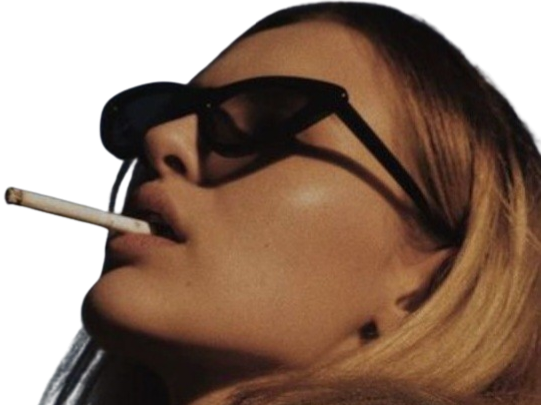fume cigarette lunettes fille femme meuf de soleil tete levee profite smoke grunge tabac knifos