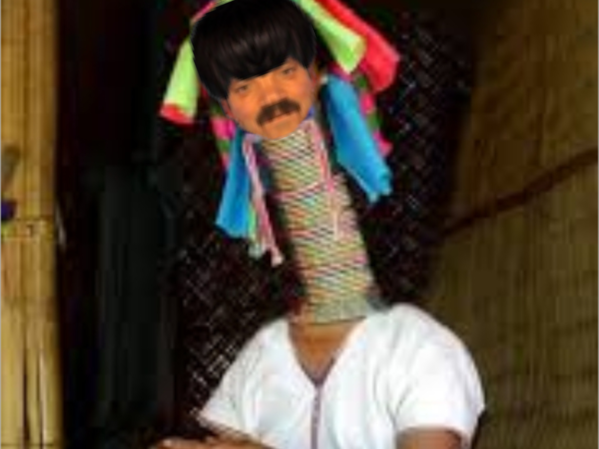 risitas arrogant meprisant coupe bol golem long cou femme girafe padaung kayan karenni karen