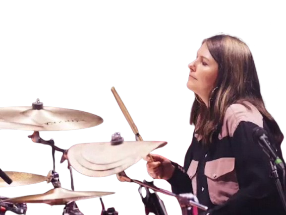 audrey tait musicienne productrice batteuse ecossaise franz ferdinand hector bizerk rock alternatif femme brune