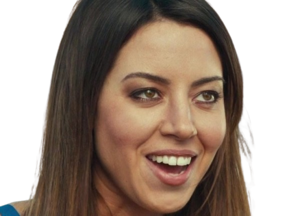 aubrey plaza actrice americaine femme brune trentaine trentenaire peau mat