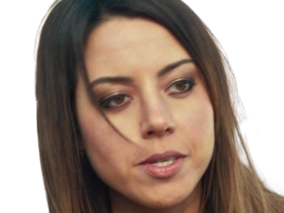 aubrey plaza actrice americaine femme brune trentaine trentenaire peau mat