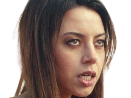 aubrey plaza actrice americaine femme brune trentaine trentenaire peau mat
