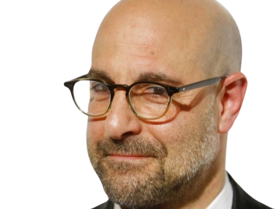 stanley tucci acteur americain chauve lunettes barbe vieux bg