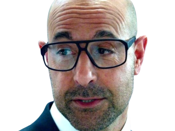 stanley tucci acteur americain chauve lunettes barbe vieux bg