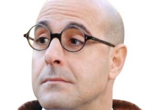 stanley tucci acteur americain chauve lunettes barbe vieux bg