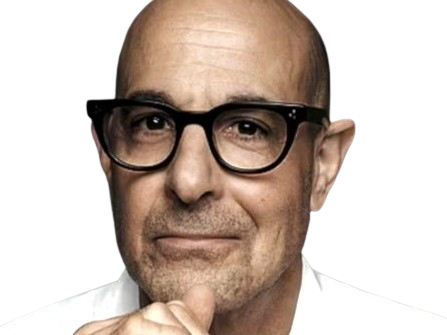 stanley tucci acteur americain chauve lunettes barbe vieux bg