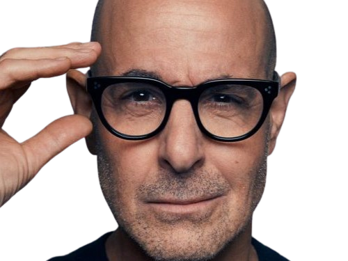 stanley tucci acteur americain chauve lunettes barbe vieux bg