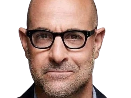 stanley tucci acteur americain chauve lunettes barbe vieux bg