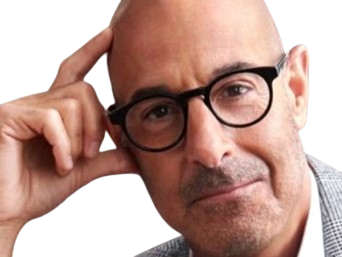 stanley tucci acteur americain chauve lunettes barbe vieux bg