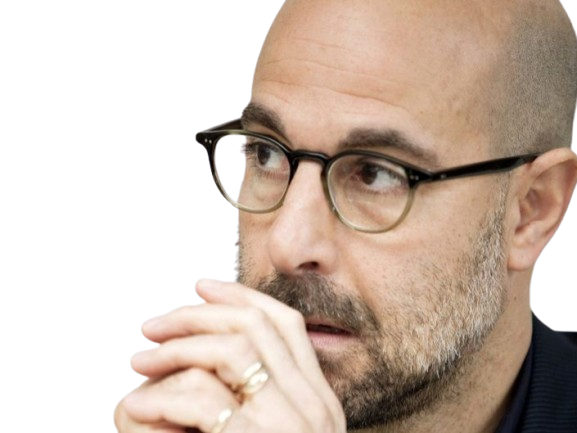 stanley tucci acteur americain chauve lunettes barbe vieux bg