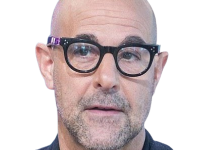stanley tucci acteur americain chauve lunettes barbe vieux bg