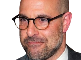 stanley tucci acteur americain chauve lunettes barbe vieux bg