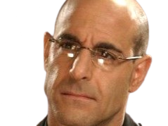 stanley tucci acteur americain chauve lunettes barbe vieux bg