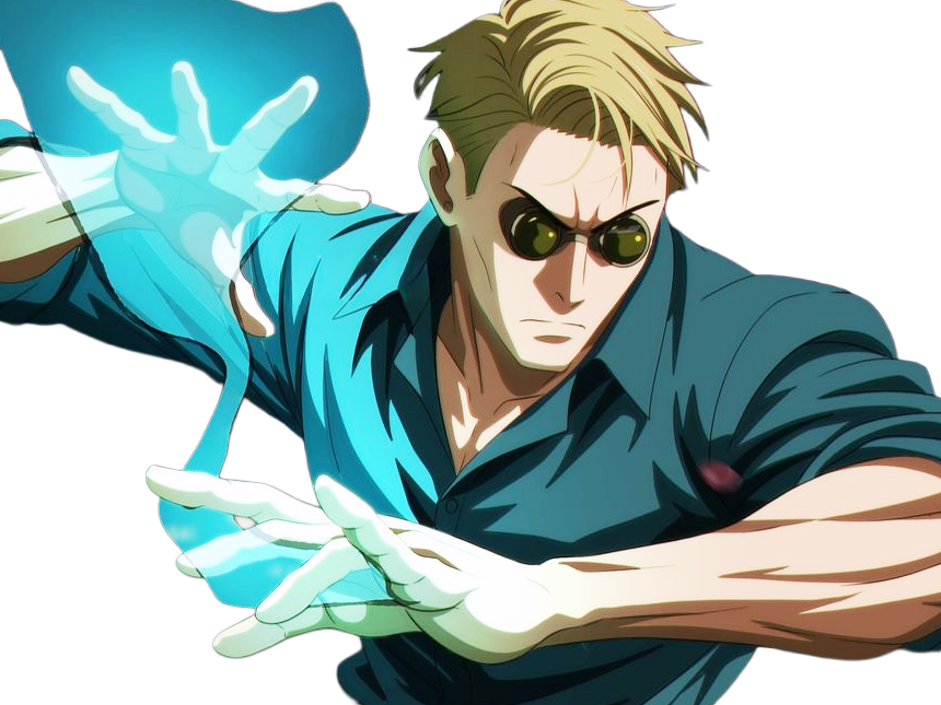 kento nanami jjk jujutsu-kaisen anime manga kentounet exorciste classe-1 homme cheveux-blonds lunettes yeux-marrons