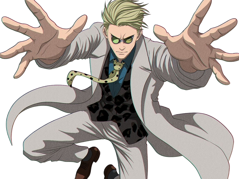 Sticker kento nanami jjk jujutsu kaisen anime manga kentounet exorciste classe 1 homme cheveux blonds lunettes yeux marrons par Dark-63