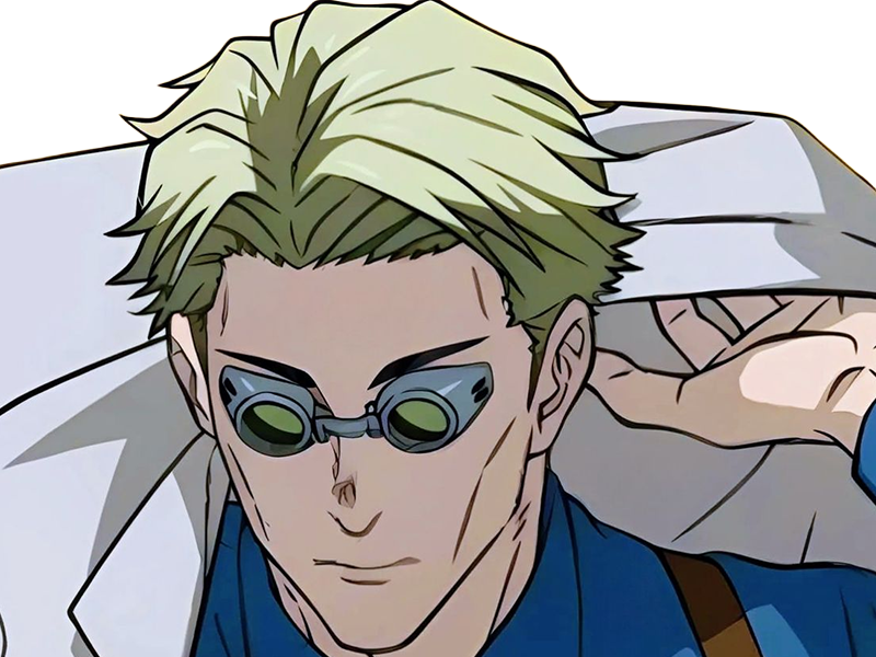 Sticker kento nanami jjk jujutsu kaisen anime manga kentounet exorciste classe 1 homme cheveux blonds lunettes yeux marrons par Dark-63